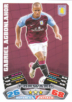 Gabriel Agbonlahor Aston Villa 2011/12 Topps Match Attax #36
